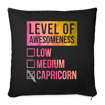 Capricorne - Coussin et housse de 45 x 45 cm - noir - Devant