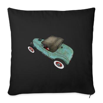 Old School Hot Rod - Sofa pillow with filling 45cm x 45cm - black - Front