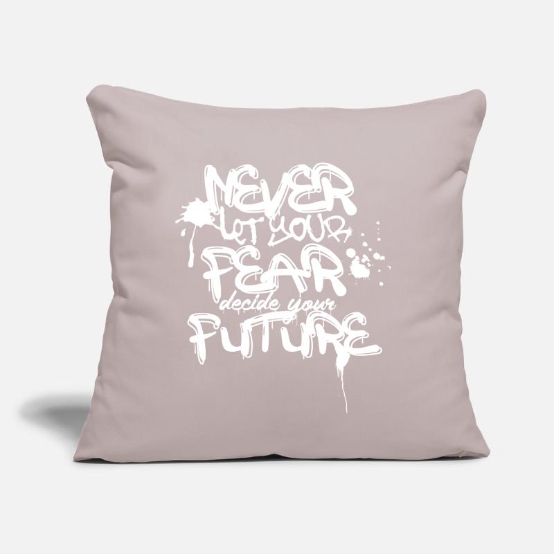 Ne crainte plus jamais de future citation de graffiti Coussin et housse de 45 x 45 cm