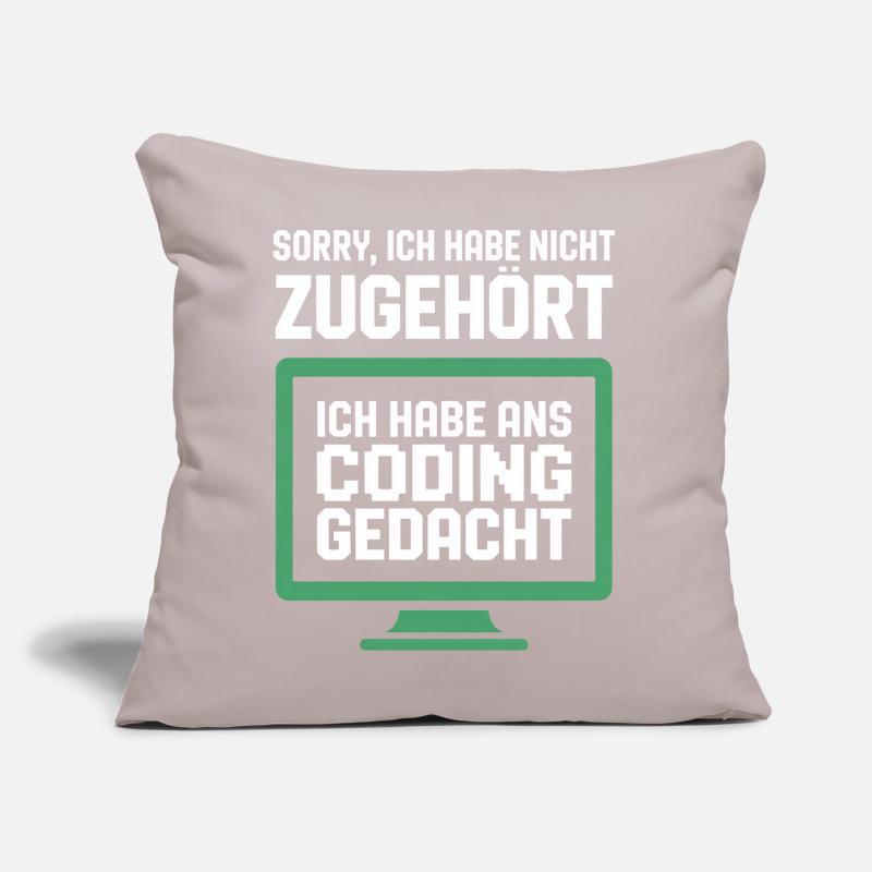 Coding thought on the screen Sofa pillow with filling 45cm x 45cm