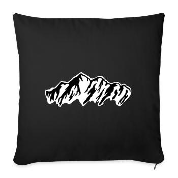 Mountains, alps - Sofa pillow with filling 45cm x 45cm - black - Front
