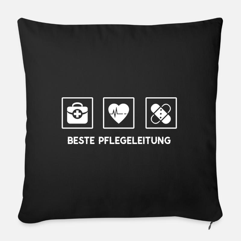Beste Pflegeleitung Pflegeberufe Leiter Pflege - Sofakissen mit Füllung 45 x 45 cm - Schwarz