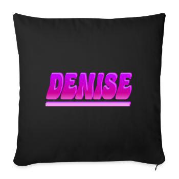 Denise die Lebhafte - Sofakissen mit Füllung 45 x 45 cm - Schwarz - Vorne