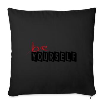 SOYEZ VOUS-MÊME - Coussin et housse de 45 x 45 cm - noir - Devant