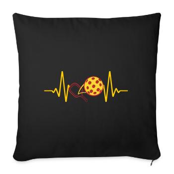 Pickleball Heartbeat Paddleball | Couleurs changeantes - Coussin et housse de 45 x 45 cm - noir - Devant