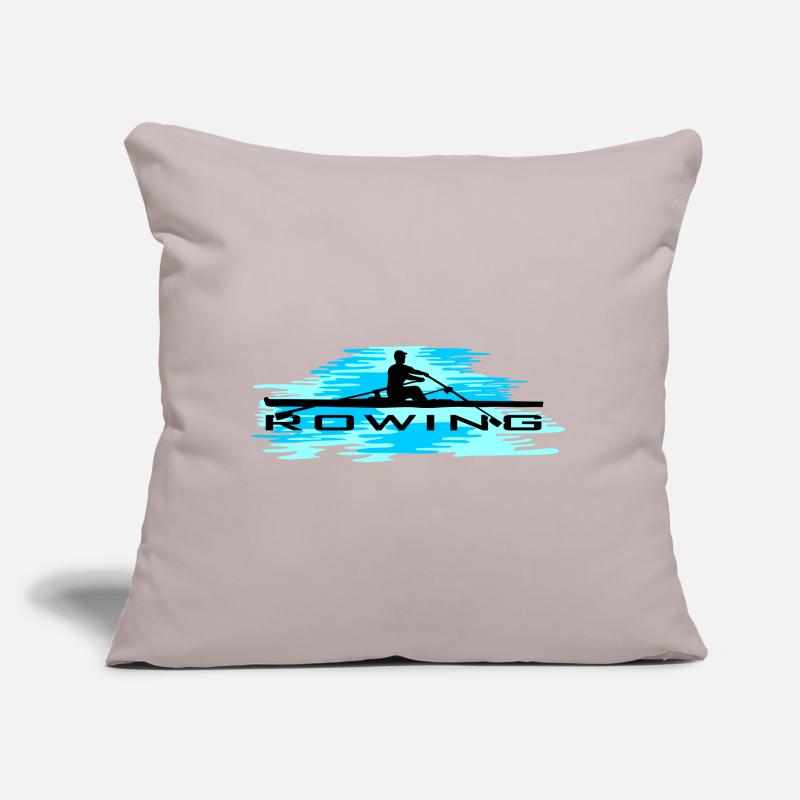 Aviron, rameur et eau Coussin et housse de 45 x 45 cm