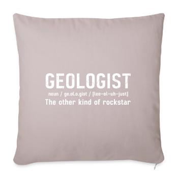 Étudiant en géologie - Coussin et housse de 45 x 45 cm - taupe clair - Devant