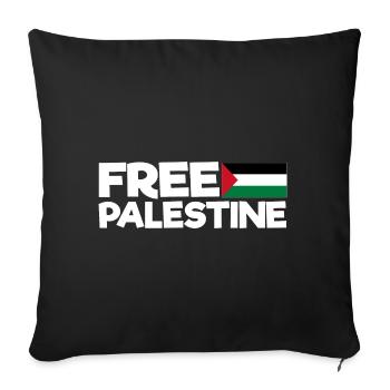 Free Palestine Shirt | Charity | Free Palestine - Sofa pillow with filling 45cm x 45cm - black - Front