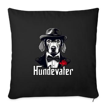 Dog Father, Mafia, Labrador, Dog Father - Sofa pillow with filling 45cm x 45cm - black - Front