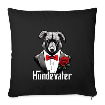 Dog Father, Mafia, Australian Shepherd, Dog Father - Sofa pillow with filling 45cm x 45cm - black - Front