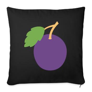 Plum - Sofa pillow with filling 45cm x 45cm - black - Front