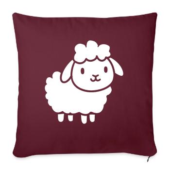 Lamm - Sofakissen mit Füllung 45 x 45 cm - Burgunderrot - Vorne