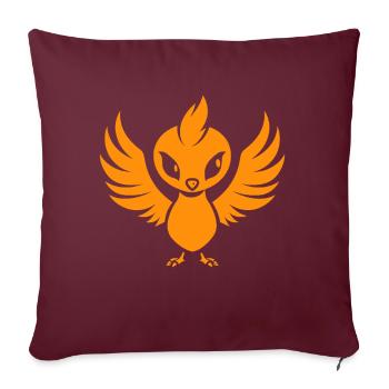 Phönix - Sofakissen mit Füllung 45 x 45 cm - Burgunderrot - Vorne