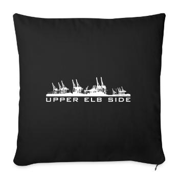 ZAZdesign® Hamburg Insider | Upper Elb Side® - Sofakissen mit Füllung 45 x 45 cm - Schwarz - Vorne