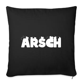 Partnerlook Pärchen - [ARSCH] Partner Outfit 2022 - Sofakissen mit Füllung 45 x 45 cm - Schwarz - Vorne