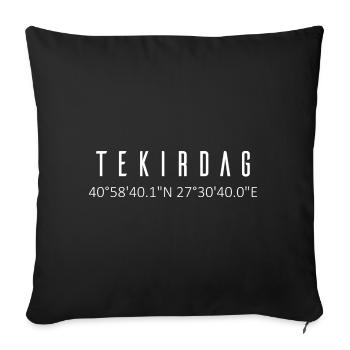 Tekirdag 59 GPS Türkei Türkiye - Sofakissen mit Füllung 45 x 45 cm - Schwarz - Vorne