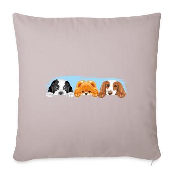 Dogs are best friends - Sofa pillow with filling 45cm x 45cm - light taupe - Front