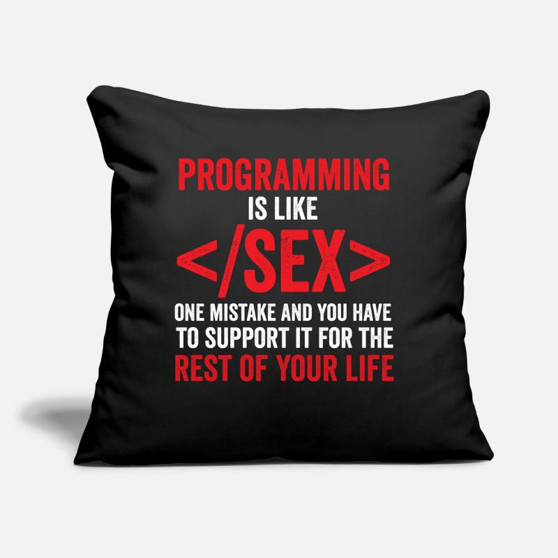 debugging programmer computer science computer nerd Sofa pillow with filling 45cm x 45cm