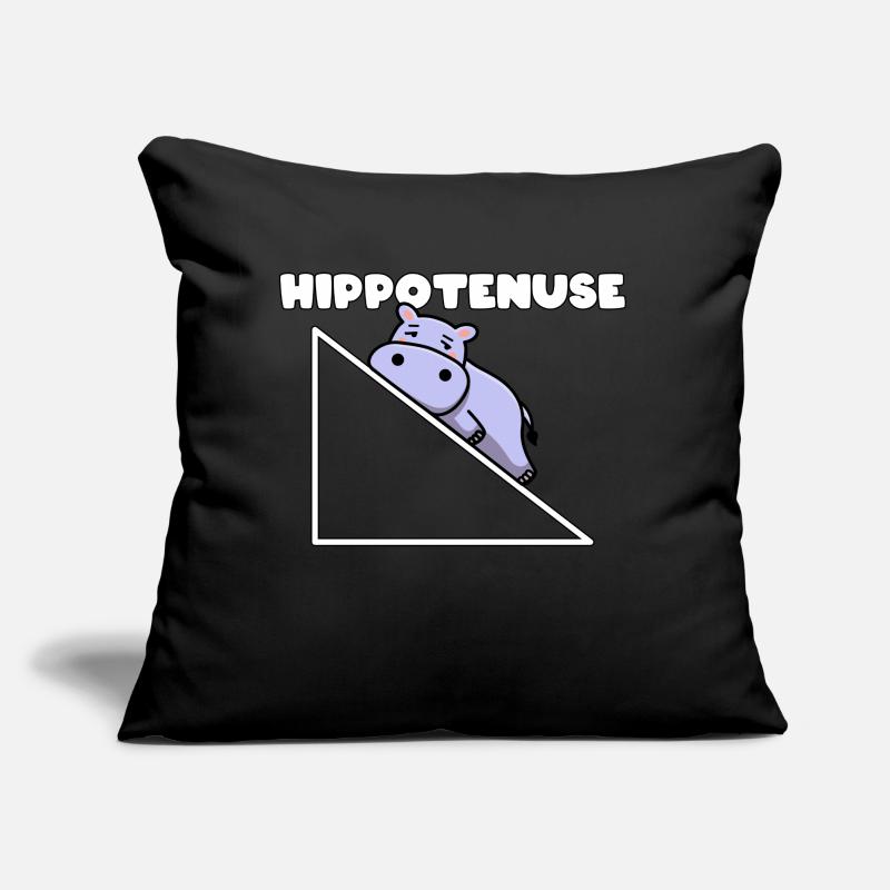 Hippotenuse Pythagore Professeur de mathématiques mathématicien Coussin et housse de 45 x 45 cm