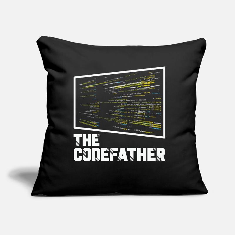 The Codefather Programmer Coding Coder Funny Sofakissen mit Füllung 45 x 45 cm