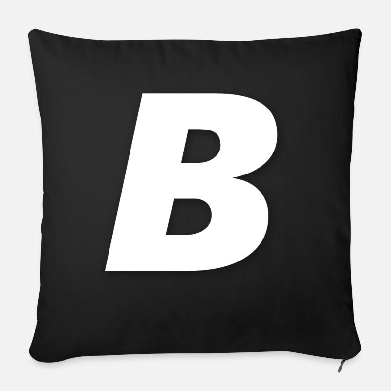 B - Sofakissen mit Füllung 45 x 45 cm - Schwarz