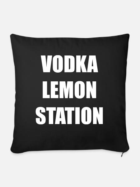 Vodka Lemon Station - Sofakissen mit Füllung 45 x 45 cm - Schwarz