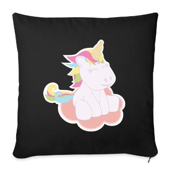 Le sticky'corn - Coussin et housse de 45 x 45 cm - noir - Devant