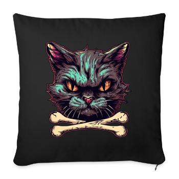 Devils Cat - Böse Katze - Sofakissen mit Füllung 45 x 45 cm - Schwarz - Vorne