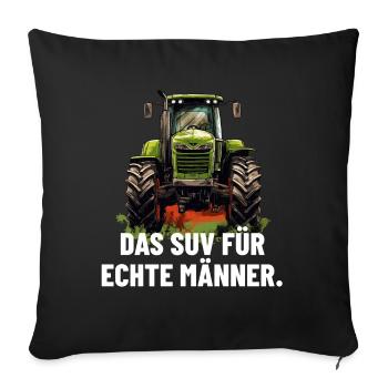 Landwirt Landmaschine SUV Traktoren - Sofakissen mit Füllung 45 x 45 cm - Schwarz - Vorne