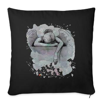 Trauernder Engel/Sorrow - Sofakissen mit Füllung 45 x 45 cm - Schwarz - Vorne