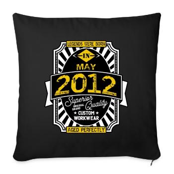 2012 MAY - Sofa pillow with filling 45cm x 45cm - black - Front