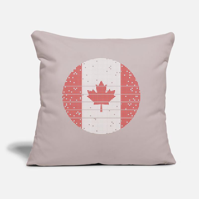 Drapeau du Canada Feuille d’érable Drapeau canadien Canada Coussin et housse de 45 x 45 cm