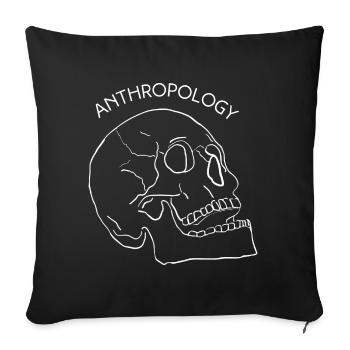 anthropology skull - Sofa pillow with filling 45cm x 45cm - black - Front