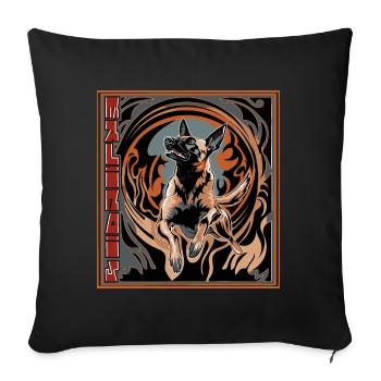 Mechelen Action - Sofa pillow with filling 45cm x 45cm - black - Front