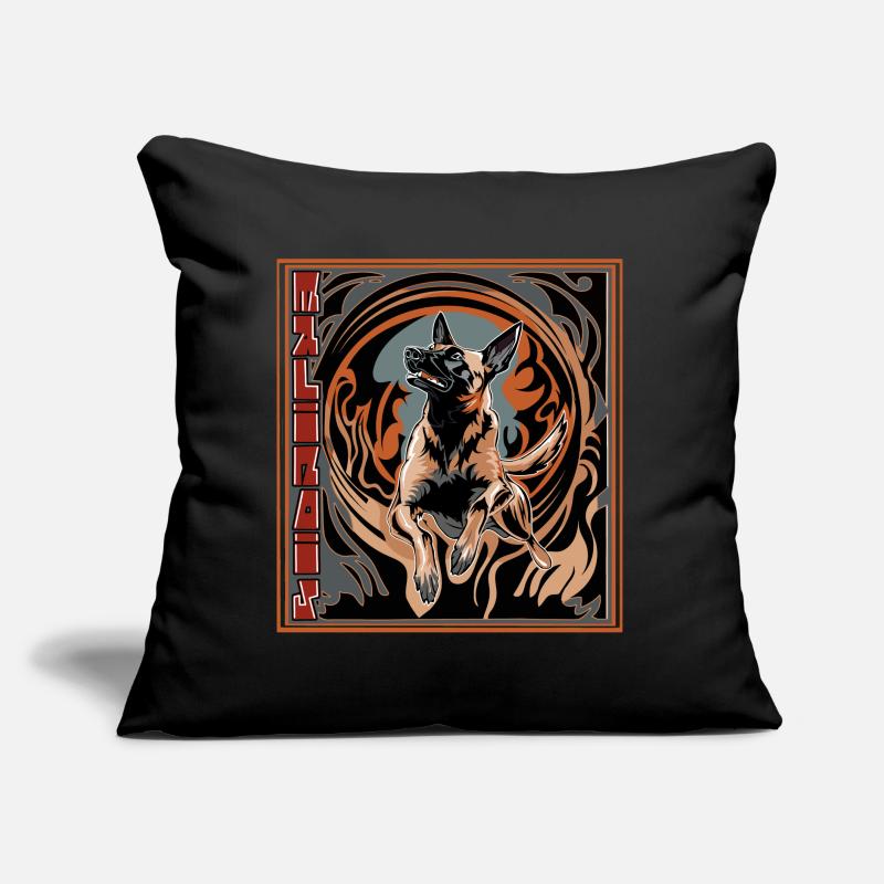 action malinois Coussin et housse de 45 x 45 cm
