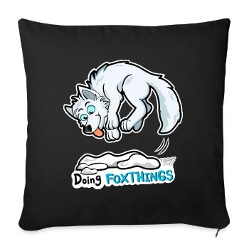 Renard polaire Doing Foxthings - Coussin et housse de 45 x 45 cm - noir - Devant