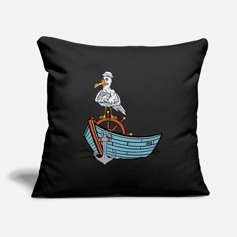 Möwe Matrose maritim Boot Seemann Ahoi Sofakissen mit Füllung 45 x 45 cm