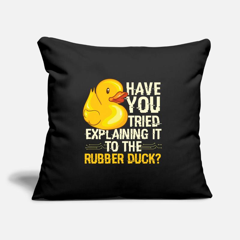 Rubber Duck Debugging Programmierer Sofakissen mit Füllung 45 x 45 cm
