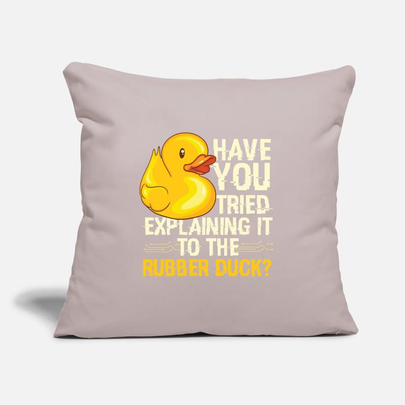 Rubber Duck Debugging Programmierer Sofakissen mit Füllung 45 x 45 cm