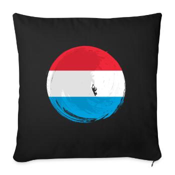Drapeau luxembourgeois Drapeau luxembourgeois Accueil - Coussin et housse de 45 x 45 cm - noir - Devant