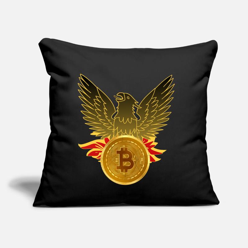 Bitcoin Phönix / HODL / Krypto / Mining Sofakissen mit Füllung 45 x 45 cm