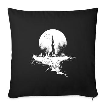 Halloween Creepy Castle Vampire Spider - Coussin et housse de 45 x 45 cm - noir - Devant