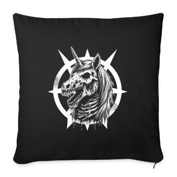 Zombie Unicorn - Sofakissen mit Füllung 45 x 45 cm - Schwarz - Vorne