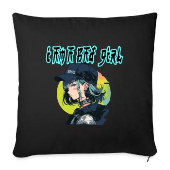 Je suis une mauvaise fille - Coussin et housse de 45 x 45 cm - noir - Devant