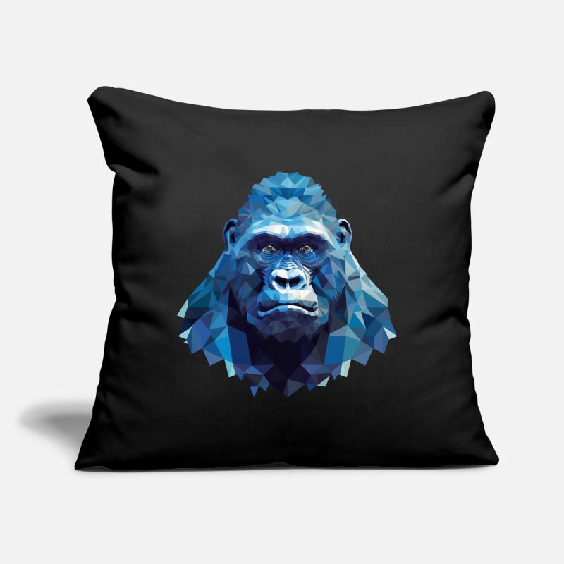 Gorille cool avec glace - Polygon Design Coussin et housse de 45 x 45 cm