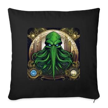 Monstres de Cthulhu dans l’univers - Coussin et housse de 45 x 45 cm - noir - Devant