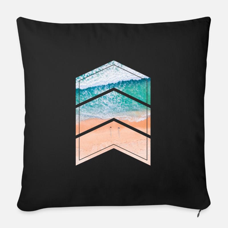 Arrow Beach - Coussin et housse de 45 x 45 cm - noir