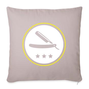 Barber razor blade - Sofa pillow with filling 45cm x 45cm - light taupe - Front