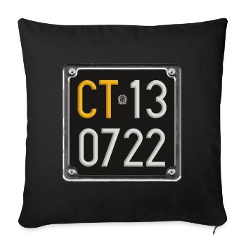 Platte catania - Sofakissen mit Füllung 45 x 45 cm - Schwarz - Vorne
