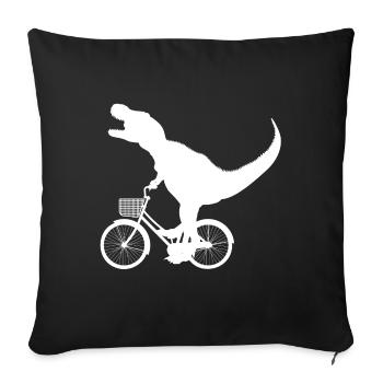 Fahrrad T-Rex Bike Fun - Sofa pillow with filling 45cm x 45cm - black - Front